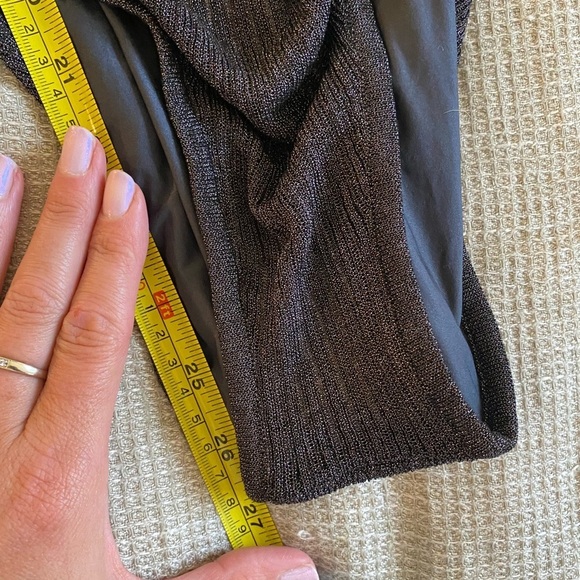 Moeva Women’s Metallic Ribbed One Piece Swimsuit Size XS Resortwear Vacation - Picture 6 of 8